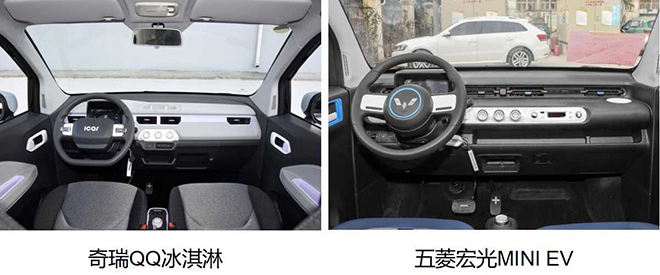 奇瑞QQ冰淇淋对比五菱宏光MINI EV